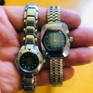 Silver Analog Watch Set